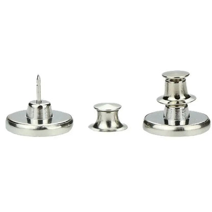 No-sew Instant Button for Jean, 6 Counts Round Detachable Metal Buttons, Clothes Accessories for Men & Women, Household Sewing Accessories for Jeans Trousers Clothes, Summer Essentials