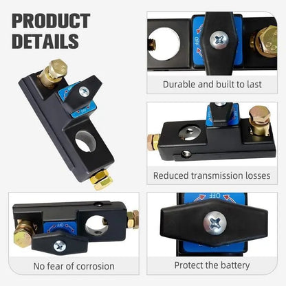 Universal 24V12V Circuit Breaker, ABS Resin, Anti-Leakage Design, for Battery Disconnect, Hardwired, 36V Max Voltage, Battery Accessories
