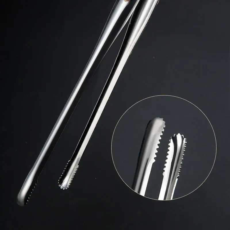 Stainless Steel Barbecue Tongs, 1 Count Durable Food Tongs, Non-slip Kitchen Cooking Tongs, Barbecue Accessories