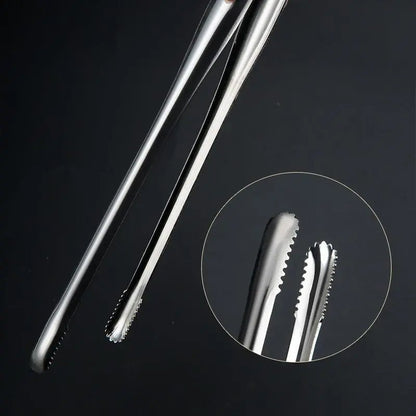Stainless Steel Barbecue Tongs, 1 Count Durable Food Tongs, Non-slip Kitchen Cooking Tongs, Barbecue Accessories