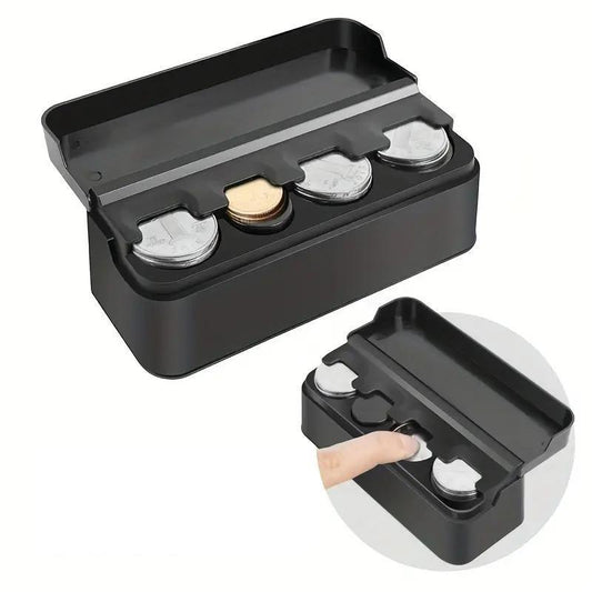 Car Coin Storage Box, 1 Count Portable Coin Storage Organizer, Game Coin Container for Home Vehicle, Fall Decor, Gift For Girlfriend