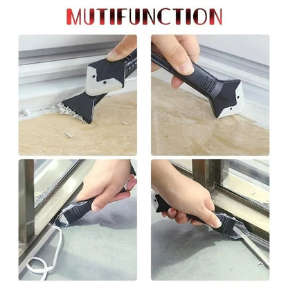 5-in-1 Silicone Caulking Tool Kit with 5 Replaceable Pads - Professional Finish