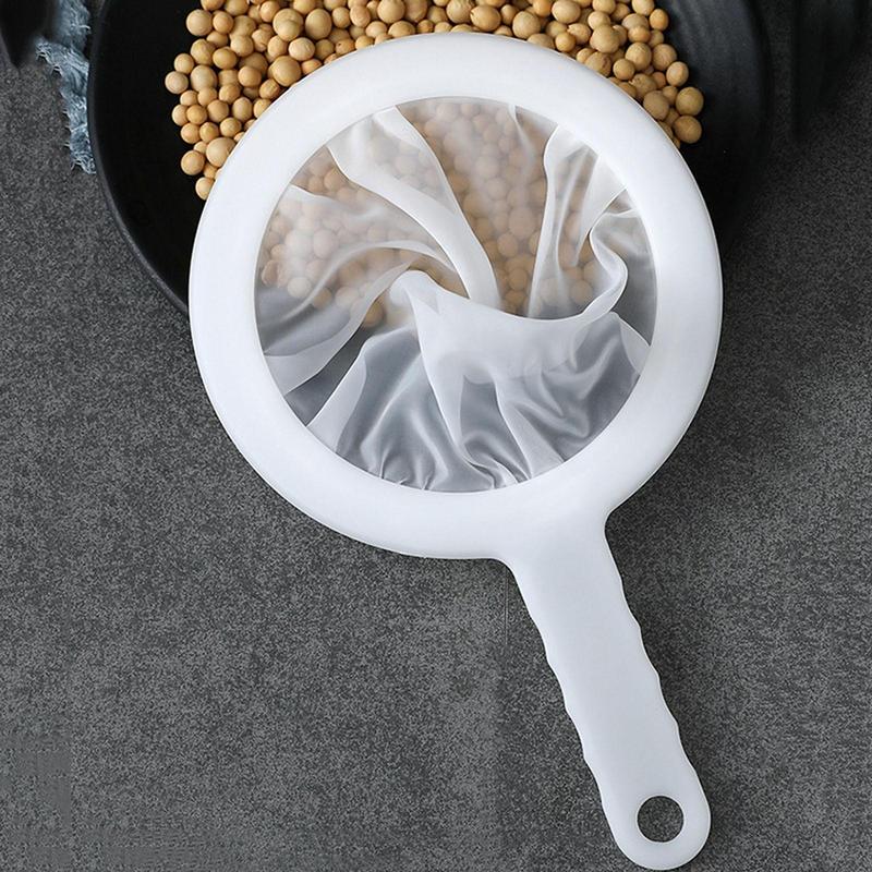 2pcs Kitchen Ultra-Fine Nylon Mesh Strainer, 1/2 Count Plastic Filter Spoon For Soy Milk Coffee Milk Yogurt Juice, 2025 Kitchen Gadgets