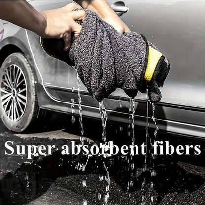 Double-sided Two-tone Microfiber Detailing Towel, Car Cleaning Drying Cloth, Car Care Cloth, Car Auto Wash Towel, Professional Car Washing Accessories