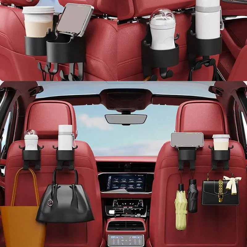 Car Seat Back Hanging Water Cup with Hook Design for Summer Gift, Car Accessories for Girls Boys, Car Stuff, Truck Accessories, Multifunctional Car Storage Box, Summer Travel Accessories, Car Interior Accessories