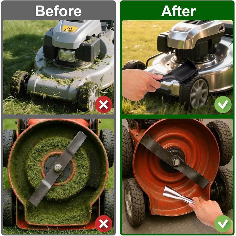 Heavy-Duty Lawn Mower Deck Scraper & Cleaning Brush Kit