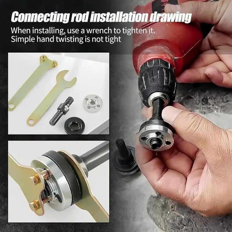 Electric Drill Angle Grinder Connecting Rod Set, 10~13 mm Adjustable Rotary Driver Cutter Shaft Accessories Drill Angle Grinder Adapter With Spanner For Cutting Disc, Polish Disc, TikTokShopBlackFriday