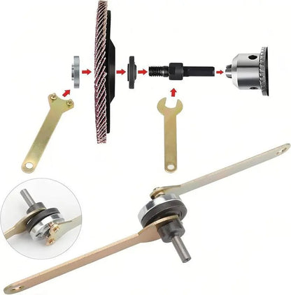 Electric Drill Angle Grinder Connecting Rod Set, 10~13 mm Adjustable Rotary Driver Cutter Shaft Accessories Drill Angle Grinder Adapter With Spanner For Cutting Disc, Polish Disc, TikTokShopBlackFriday