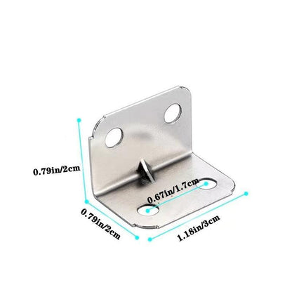 4-hole 90-degree Angle L-bracket, Corner Bracket, Angle L Bracket, Suitable for Table, Chair, Cabinet, Wardrobe,Joint Right Angle Bracket,L Shape Heavy Duty Metal Corner Brace Shelf Supporter for Wood Aufuga 10pcs