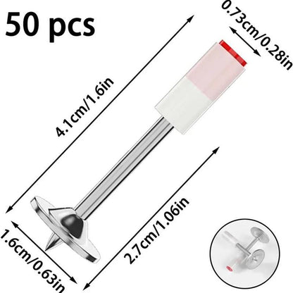 0 Mini Nails. 50pcs/100pcs/set 7.3mm Nail Round. Steel Nail Pneumatic Rivets, Ceiling Cable Installation and Maintenance Accessories, Self Drilling Anchors, Hardware, Metal