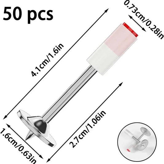 0 Mini Nails. 50pcs/100pcs/set 7.3mm Nail Round. Steel Nail Pneumatic Rivets, Ceiling Cable Installation and Maintenance Accessories, Self Drilling Anchors, Hardware, Metal