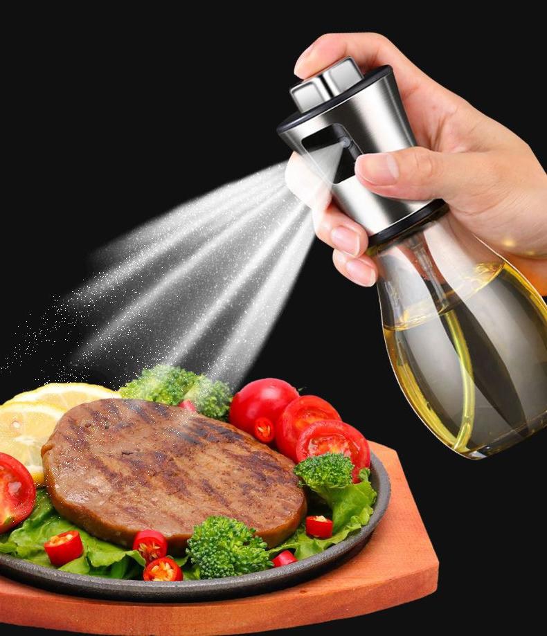 Olive Oil Sprayer Mister for Cooking Oil Spritzer for Air Fryer,Oil Spray Bottle for Vinegar Kitchen Gadgets for BBQ,Making Salad, Baking, Grilling (200ml)
