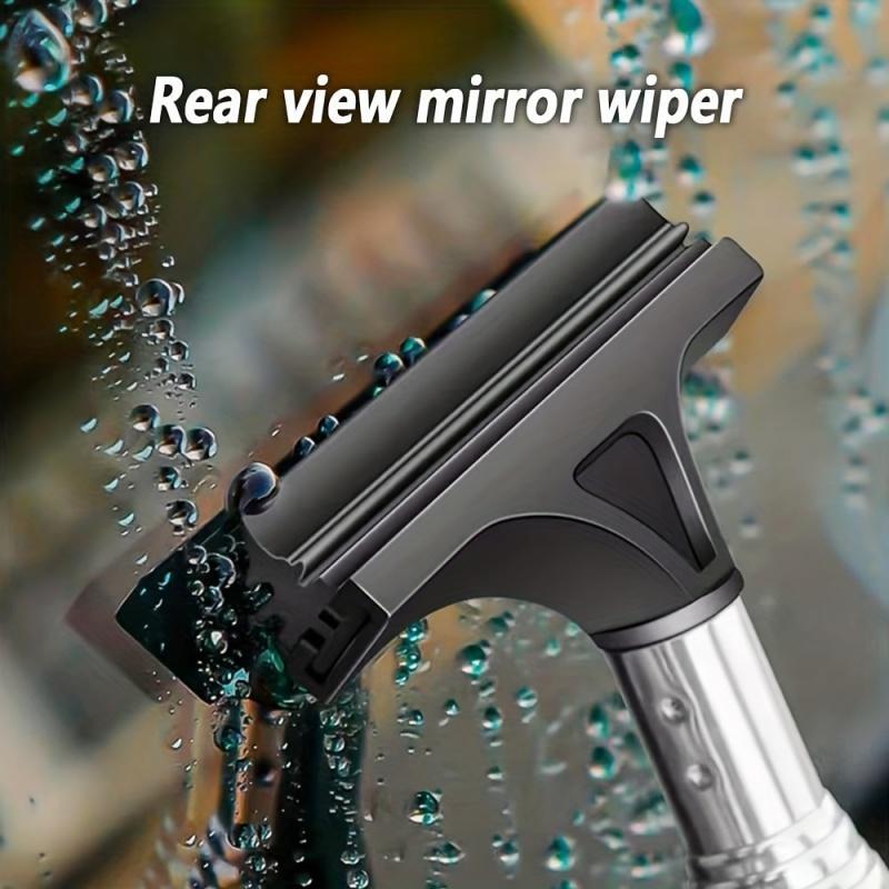 Retractable Car Rearview Mirror Wiper, 1 Count Portable Rainy Cleaning Supplies, Rearview Mirror Water Remover, Glass Rain Cleaning Tool
