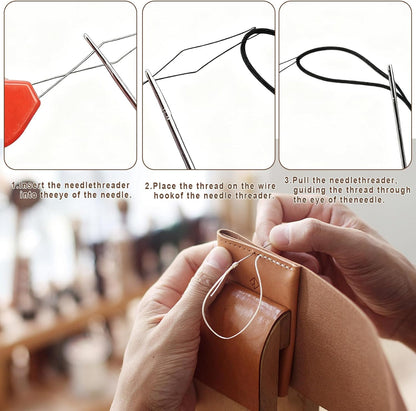 41PCS Big Eye Steel Sewing Tool Set – Needle and Thread Repair Kit with Threader, Stainless Steel Hand Sewing Needles, Practical Sewing Kit for Adults, Home, DIY, and Travel Use