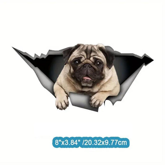 Cute Dog Pattern Car Sticker, Funny Car Decal, Car Exterior Decoration Sticker, Universal Car Accessories for Car Body Window Decor